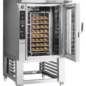 Печь миниротационная газовая с подставкой с направляющими apach bakery line c46cs dpta