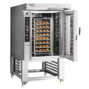 Печь миниротационная газовая с подставкой с направляющими apach bakery line c46cs empta