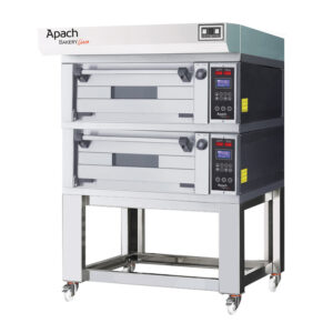 Печь подовая для пиццы с подставкой без направляющих apach bakery line e2l2pzl dpbi-t