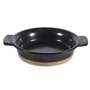 Блюдо глубокое D12см 0,17л, с ручками, керамика, IGNEOUS BLACK ZCBKIGID1