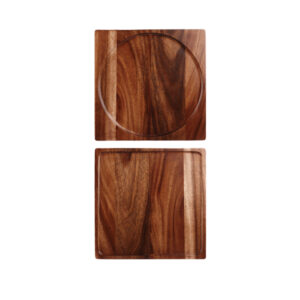 Блюдо деревянное 33,5х33,5см, двухстороннее, BUFFET WOOD ZCAWPB121