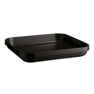 Блюдо керамическое квадратное 7,60л 41,5х41,5см H6,5см, серия WELCOME, цвет темно-серый 324113