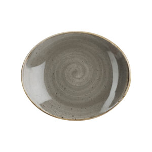 Блюдо овальное 19,2см, без борта, STONECAST, цвет PEPPERCORN GREY SPGSOP71