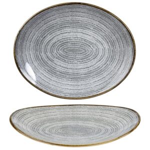 Блюдо овальное 27х22,9см, без борта, цвет STONE GREY, STUDIO PRINTS SPSGOP581