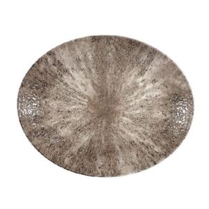 Блюдо овальное 27х22,9см, без борта, цвет STONE ZIRCON BROWN, STUDIO PRINTS STZBOP581