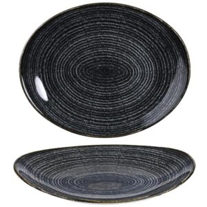 Блюдо овальное 31,7х25,5см, без борта, цвет CHARCOAL BLACK, STUDIO PRINTS SPCBOP121
