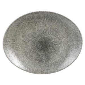 Блюдо овальное 31,7х25,5см, без борта, цвет RAKU QUARTZ BLACK, STUDIO PRINTS RKBQOP121