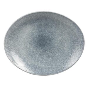 Блюдо овальное 31,7х25,5см, без борта, цвет RAKU TOPAZ BLUE, STUDIO PRINTS RKTBOP121