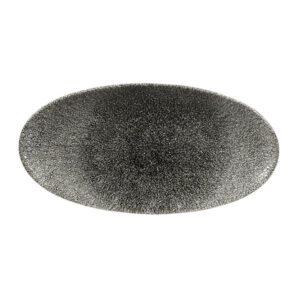 Блюдо овальное CHEFS 29,9х15см, без борта, цвет RAKU QUARTZ BLACK, STUDIO PRINTS RKBQOV301
