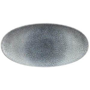 Блюдо овальное CHEFS 34,7х17,3см, без борта, цвет RAKU TOPAZ BLUE, STUDIO PRINTS RKTBOV351