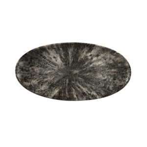Блюдо овальное CHEFS 34,7х17,3см, без борта, цвет STONE QUARTZ BLACK, STUDIO PRINTS STQBOV351