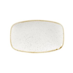 Блюдо прямоугольное 20х12,1см, без борта, STONECAST, цвет BARLEY WHITE SWHSXO71