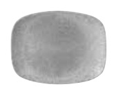 Блюдо прямоугольное CHEFS 23,7х15,7см, без борта, цвет RAKU JASPER GREY, STUDIO PRINTS RKGJOBL21