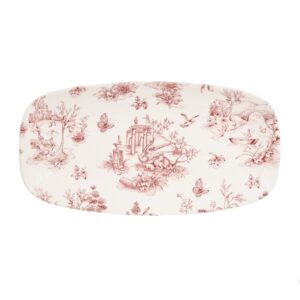 Блюдо прямоугольное CHEFS 29,8х15,3см, без борта, VINTAGE PRINTS, цвет CRANBERRY TOILE TOCXO111