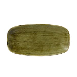 Блюдо прямоугольное CHEFS 35,5х18,9см, без борта, STONECAST PLUME, цвет OLIVE PLGRXO141