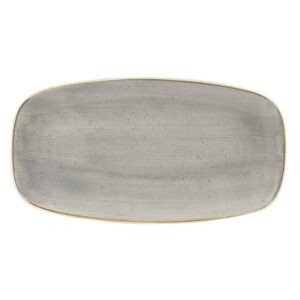 Блюдо прямоугольное CHEFS 35,5х18,9см, без борта, STONECAST, цвет PEPPERCORN GREY SPGSXO141