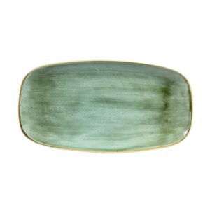 Блюдо прямоугольное CHEFS 35,5х18,9см, без борта, STONECAST, цвет SAMPHIRE GREEN SSGSXO141