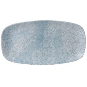 Блюдо прямоугольное CHEFS 35,5х18,9см, без борта, VINTAGE PRINTS MED TILES, цвет AQUAMARINE MTAQXO14