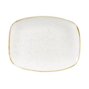 Блюдо прямоугольное CHEFS 35,5х24,5см, без борта, STONECAST, цвет BARLEY WHITE SWHSXP141