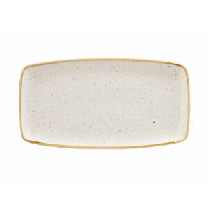 Блюдо сервировочное 35х18,5см, без борта, STONECAST, цвет BARLEY WHITE SWHSOP141