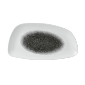 Блюдо сервировочное CHEFS GEO 35х18,5см, без борта, цвет RAKU QUARTZ BLACK, STUDIO PRINTS RKBQGE351
