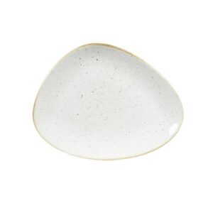 Блюдо треугольное CHEFS 26,5х20,5см, без борта, STONECAST, цвет BARLEY WHITE SWHSTC261