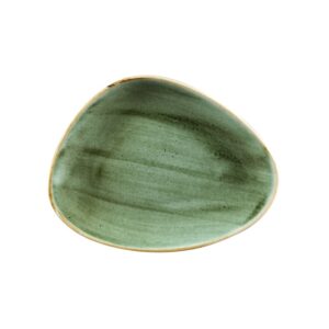 Блюдо треугольное CHEFS 26,5х20,5см, без борта, STONECAST, цвет SAMPHIRE GREEN SSGSTC261
