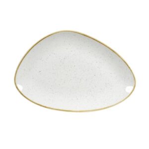 Блюдо треугольное CHEFS 30,4х20,5см, без борта, STONECAST, цвет BARLEY WHITE SWHSTC301