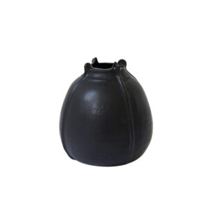 Ваза GRAINE H17см D16см, керамика, цвет NOIR MAT, WABI 963334