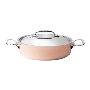 Кастрюля медная "PRIMA MATERA" 4,9л D28см H9,2см, с крышкой, ручки из литой нержавеющей стали 6241.2