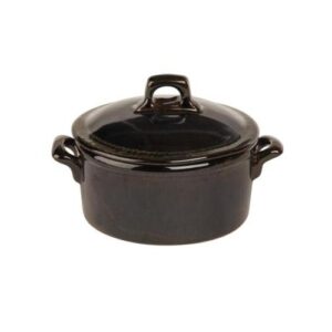 Кокотница 0,425л D12см H5,5см, с крышкой, керамика, RUSTICO AZUL C11270