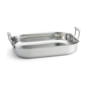 Лоток для жарки "TRI-PLY" 30,5х25,5см H6,5см 4,0л, прямоугольный, с ручками, нерж.сталь CW2030