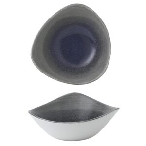 Салатник треугольный 0,37л D18,5см, без борта, STONECAST AQUEOUS, цвет FJORD SAGRTRB71
