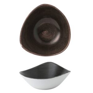 Салатник треугольный 0,37л D18,5см, без борта, STONECAST PATINA, цвет IRON BLACK PAIBTRB71