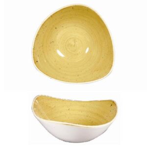 Салатник треугольный 0,37л D18,5см, без борта, STONECAST, цвет MUSTARD SEED YELLOW SMSSTRB71