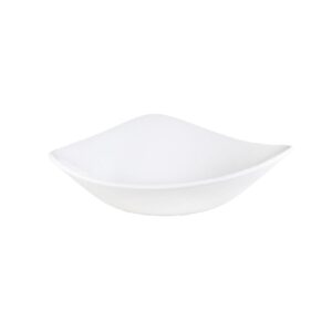 Салатник треугольный 0,37л D18,5см, без борта, VELLUM, цвет WHITE полуматовый WHVMTRB71