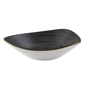 Салатник треугольный 0,60л D23,5см, без борта, STONECAST RAW, цвет BLACK SRBLTRB91
