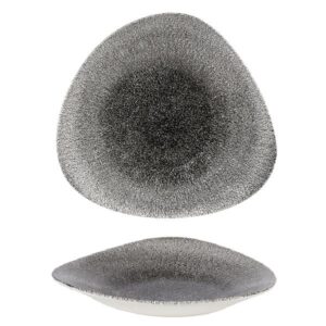 Салатник треугольный мелкий 27,8х19,8см, цвет RAKU QUARTZ BLACK, STUDIO PRINTS RKBQTB271
