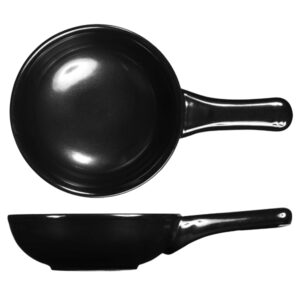 Сковорода "WOK" D 15,5см 0,57л, порционная, керамика, без крышки, RUSTICS SIMMER, цвет BLACK ZCBRPN2