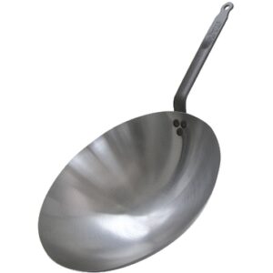 Сковорода "wok" d 35,5см h8,5см, белая сталь "carbone plus" 5114.35