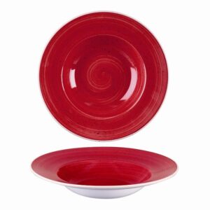 Тарелка для пасты 28см 0,47л, с широким бортом, STONECAST, цвет BERRY RED SBRSVWBL1