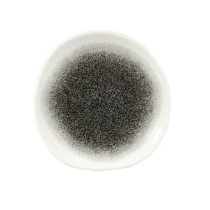 Тарелка мелкая "волна" 18,6см, без борта, цвет RAKU QUARTZ BLACK, STUDIO PRINTS RKBQOG71