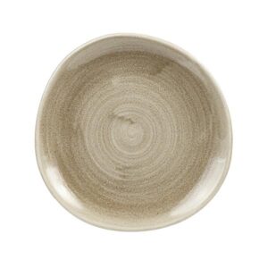 Тарелка мелкая "волна" 21см, без борта, STONECAST PATINA, цвет ANTIQUE TAUPE PAATOG81