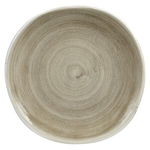 Тарелка мелкая "волна" 26,4см, без борта, STONECAST PATINA, цвет ANTIQUE TAUPE PAATOG101