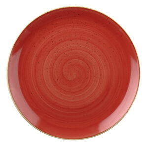 Тарелка мелкая 26см, без борта, STONECAST, цвет BERRY RED SBRSEV101