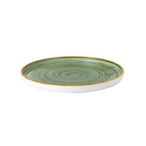 Тарелка мелкая CHEFS WALLED D21см H2см, с прямым бортом, STONECAST, цвет SAMPHIRE GREEN SSGSWP211
