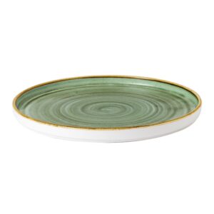 Тарелка мелкая CHEFS WALLED D26см H2см, с прямым бортом, STONECAST, цвет SAMPHIRE GREEN SSGSWP261