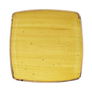 Тарелка мелкая квадратная 26,8см, без борта, STONECAST, цвет MUSTARD SEED YELLOW SMSSDS101
