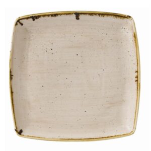Тарелка мелкая квадратная 26,8см, без борта, STONECAST, цвет NUTMEG CREAM SNMSDS101