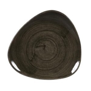 Тарелка мелкая треугольная 19,2см, без борта, STONECAST PATINA, цвет IRON BLACK PAIBTR71